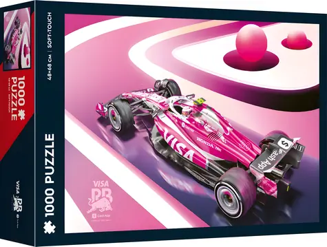 Trefl Puzzle Soft Touch Automobilistov: Visa Cash App Racing Bulls Miami Livery / 1000 dielikov