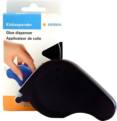 Herma lepiaci dávkovač Transfer snímateľný čierna / Dávkovač lepidla / 9 mm / 15 m