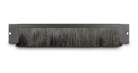 Inter-tech kefová lišta 19" čierna / Krycia lišta pre rozvádzač / 1U / 360x66x10 mm / oceľ