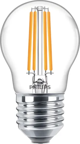 Philips CorePro LEDLuster P45 E27 / LED žiarovka / kvapka / 6,5 W / 806 lm / teplá biela 2700 K