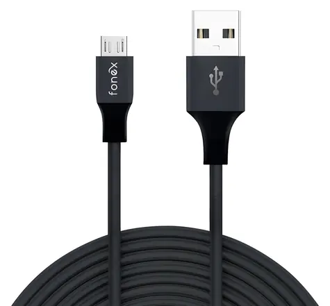 Fonex Speed Charge čierna / Nabíjací kábel / USB-A - Micro USB / 12 W / 1 m