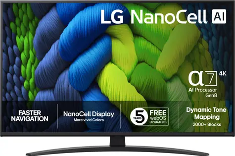 43" LG 43NANO82A6B / Televízia / NanoCell