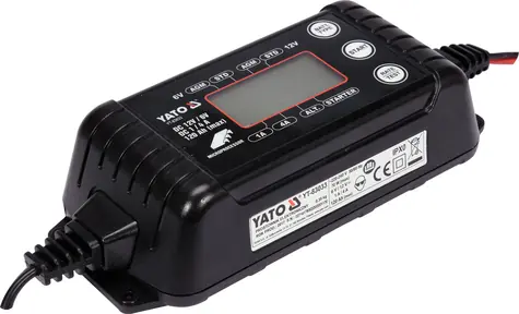 YATO Nabíjačka batérií 4A 6/12V LCD / Nabíjačka autobatérií / mikroprocesor / 1,2-120 Ah / WET GEL AGM