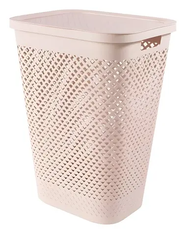 Curver Pure 55 l ružová s vekom / Kôš na bielizeň / Recyklovaný plast