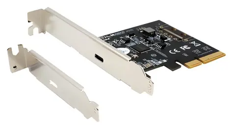 Exsys EX-12011 / Rozširujúca karta USB / PCIe 3.0 x4 / 1x USB-C / USB 3.2 Gen 2x2 / Low Profile