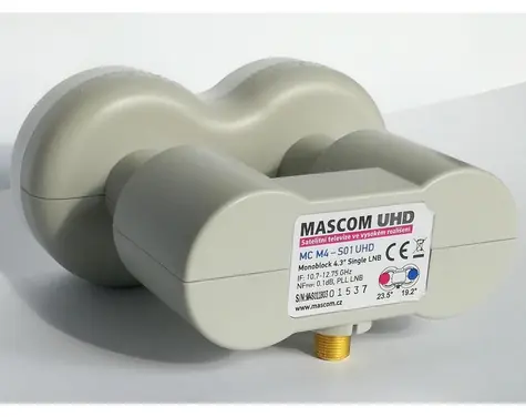 AB-COM Mascom Monoblock 4,3 Single / LNB konvertor / MC M4-S01/S02/S03