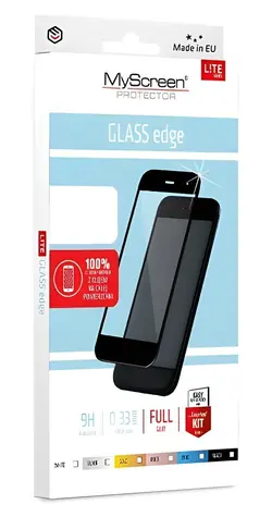 MyScreen DIAMOND GLASS edge LITE Samsung Galaxy A21s čierna / Ochranné sklo / lepenie cez celý displej / 9H