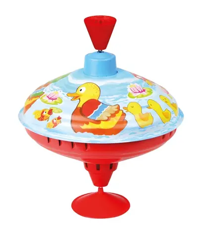 Plechová káča s kačičkami 16 cm / Hračka / Mechanická, bez batérií / od 18 mesiacov