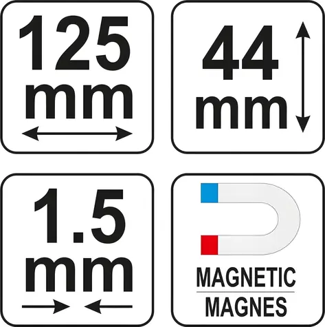 YATO Šablóna na profily 125 mm magnetická / Šablóna na profily