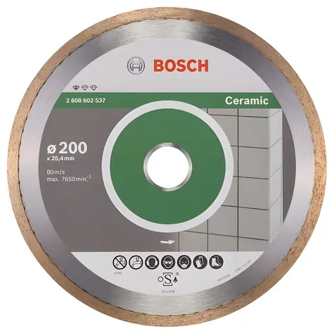 BOSCH Standard for Ceramic 2608602537 / Diamantový rezný kotúč / 200x25,4 mm / na keramiku, dlažbu a kameň