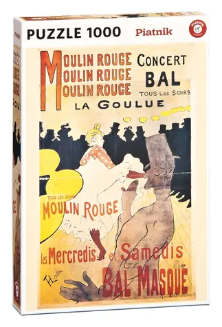 Piatnik Puzzle Toulouse-Lautrec - La Goulue v Moulin Rouge / 1000 dielikov