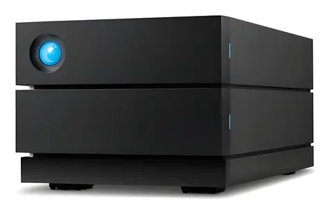 LaCie 2big RAID 8TB čierna / Externý HDD 3.5" / 2x 4TB / USB-C 3.2 / RAID 0/1/JBOD / Čítačka kariet SD/SDHC/SDXC/CF