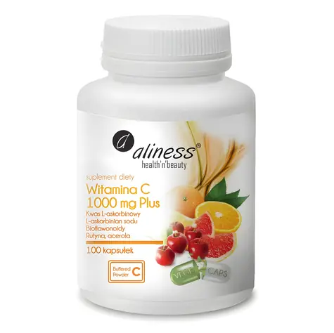 Aliness Vitamín C 1000 mg PLUS / Výživový doplnok / 100 kapsúl