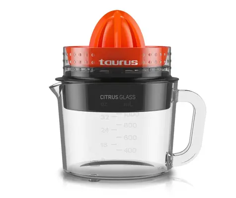 Taurus Citrus Glass čierna / Elektrický lis na citrusy / 30 W / 1 l / sklo