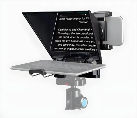 FeelWorld TP2A / Teleprompter / pre smartfóny a DSLR / Bluetooth diaľkové ovládanie / redukčné krúžky objektívu