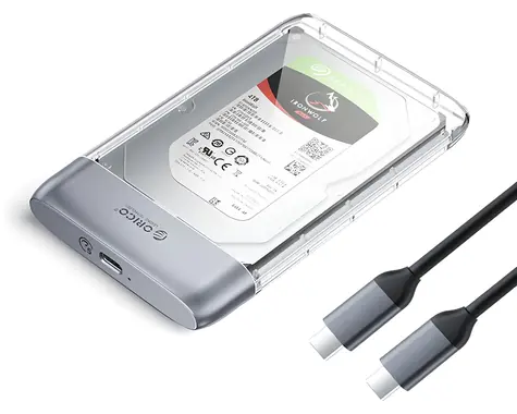 Orico TX25C3 transparentný / Box pre HDD/SSD / 2,5" / USB-C / 5 Gbps