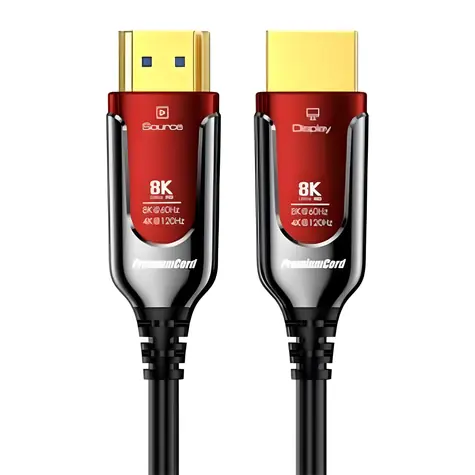 PremiumCord HDMI 2.1 kábel / Ultra High Speed optický fiber / 8K 60Hz / pozlátené konektory / 15 m