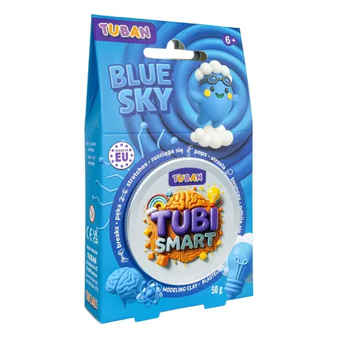 TUBI SMART Plastelína Blue Sky / 50 g / Modrá / od 6 rokov