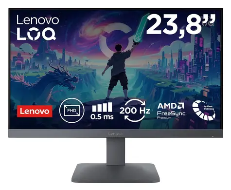 23.8" Lenovo LOQ 24-10 čierna / Monitor / IPS / Full HD / 200Hz / 0,5ms / FreeSync Premium