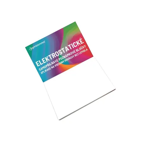 Symbio Symbionotes biele / Elektrostatické poznámkové bločky / 70x100 mm / 100 ks