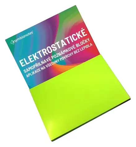 Fellowes Symbio Symbionotes zelená / Elektrostatický poznámkový bloček / 190x100 mm / 100 ks