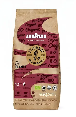 Lavazza Expert !Tierra! Bio Organic Espresso INTENSO / Zrnková káva / 1 000 g