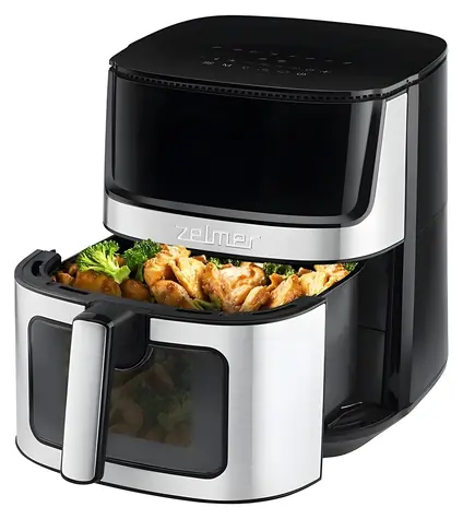 Zelmer ZAF8800 čierna / Teplovzdušná fritéza / 2000 W / 8 l / 10 programov / dotykový LCD displej