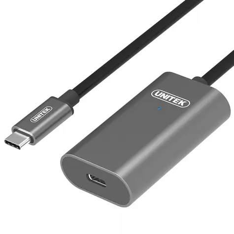 Unitek Kábel USB-C - USB-C čierna / Kábel / USB-C (M) - USB-C (M) / 5 m