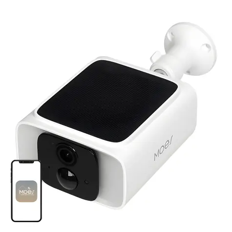 MOES WCM-S26 / Vonkajšia IP kamera / 4MP / solárny panel / Wi-Fi / IR / IP65