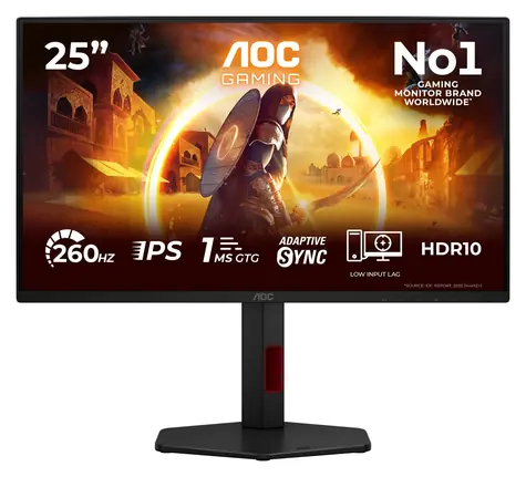 24.5" AOC 25G4ZR / Monitor / Fast IPS / 1920x1080 / 260Hz / HDMI + DP