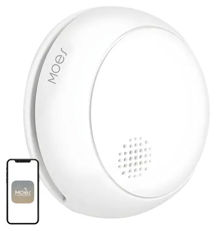 MOES SSD01 / Detektor dymu / ZigBee / hlasitosť 85 dB / autotest batérie