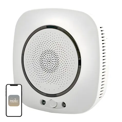 MOES WSS-S-GL / Inteligentný detektor plynu / Wi-Fi / zemný plyn / 75 dB