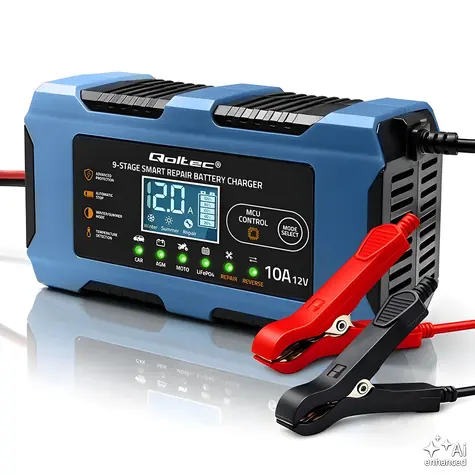 Nabíjačka autobatérií 12V 10A / Nabíjačka / AGM/GEL/LiFePO4 / funkcia obnovy batérie