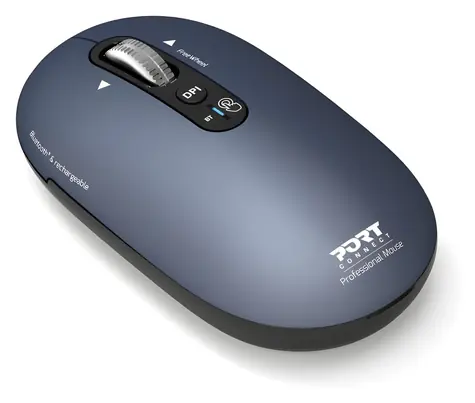 PORT CONNECT Pure MAC modrá / Bezdrôtová nabíjacia myš / Bluetooth / FreeWheel / 3200 DPI