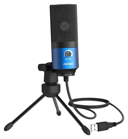 FIFINE K669BB modrá / stolný mikrofón / kondenzátorový / trojnožka / USB