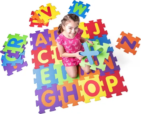 PLASTICA Penové puzzle Abeceda / 28,5x28,5 cm / pena / od 12 mesiacov