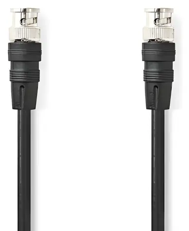 Nedis BNC video kábel čierna / Video kábel / BNC - BNC / 75 Ohm / 5 m / PVC