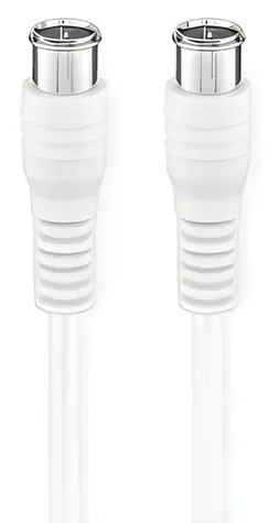 Nedis F Quick kábel pozlátený biela / Kábel / F Quick - F Quick / 75 Ohm / 50 dB / dvojité tienenie / 2 m