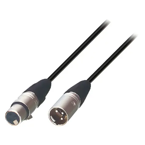 Tasker Repro kábel XLR 3pin (M) - XLR 3pin (F) čierny / Audio kábel / 3 m / OFC tienený