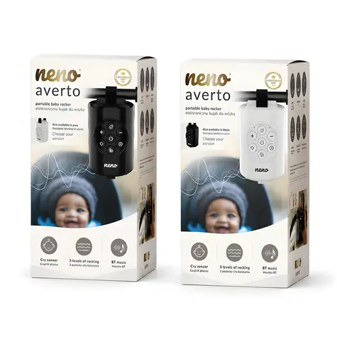 Neno Averto šedá / Hojdač na kočík / Bluetooth / senzor plače / IPX4