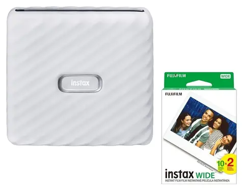 Fujifilm Instax Link WIDE Ash White / Fototlačiareň / Wide formát / 2x10 ks filmu v balení