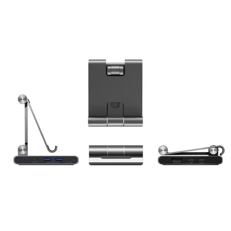 J5Create stojan s dokom pre iPad Pro Space Grey / Stojanček / HDMI / 2x USB 3.2 Gen2-A / nabíjanie 20 V