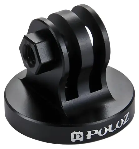 Puluz Držiak s 1/4" CNC závitom čierna / Držiak pre akčnú kameru / kovový / univerzálny / GoPro, Insta360, DJI