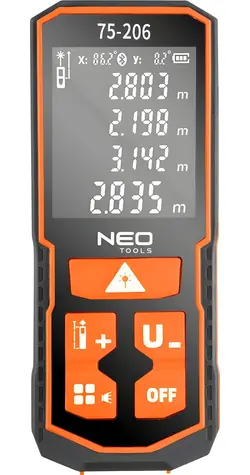 Neo Tools 75-206 / Laserový diaľkomer / rozmery 20 x 12 x 6 cm