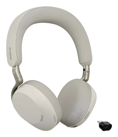 JABRA Evolve3 75 UC Link390c sivá / Bezdrôtové slúchadlá / mikrofón / USB-C + Bluetooth
