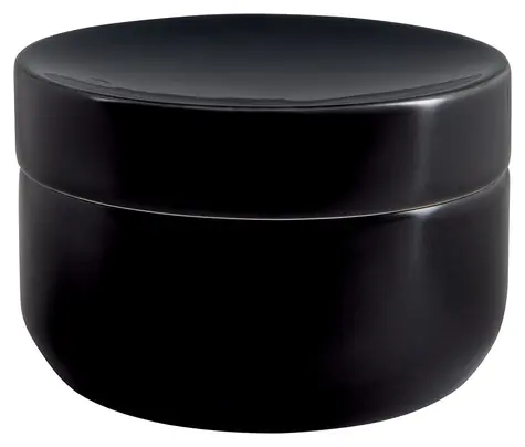 Spirella JAR čierna / Organizér na kozmetiku / Keramika / 11,3 x 2,4 cm