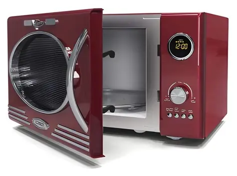 Melissa Mikrovlnná rúra s grilom metalická červená / 800 W / 23 l / 12 programov / 5 úrovní výkonu / 60min časovač