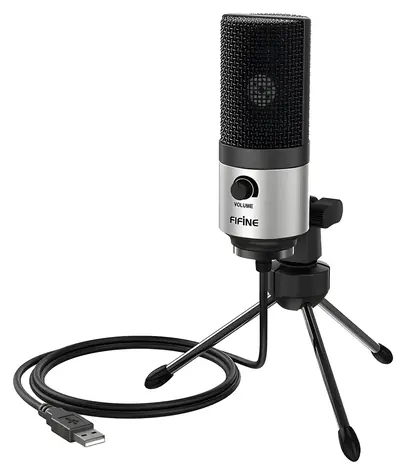 FIFINE K669BS strieborná / stolný mikrofón / kondenzátorový / trojnožka / USB