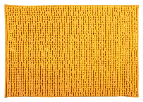 MSV Kúpeľňová predložka CHENILLE žltá / mikrovlákno / protišmyková / 40 x 60 cm