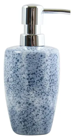 MSV Dávkovač mydla CARRARE modrý / keramika / 320 ml / 7 x 16,5 cm